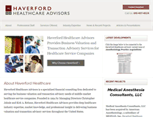 Tablet Screenshot of haverfordhealthcare.com